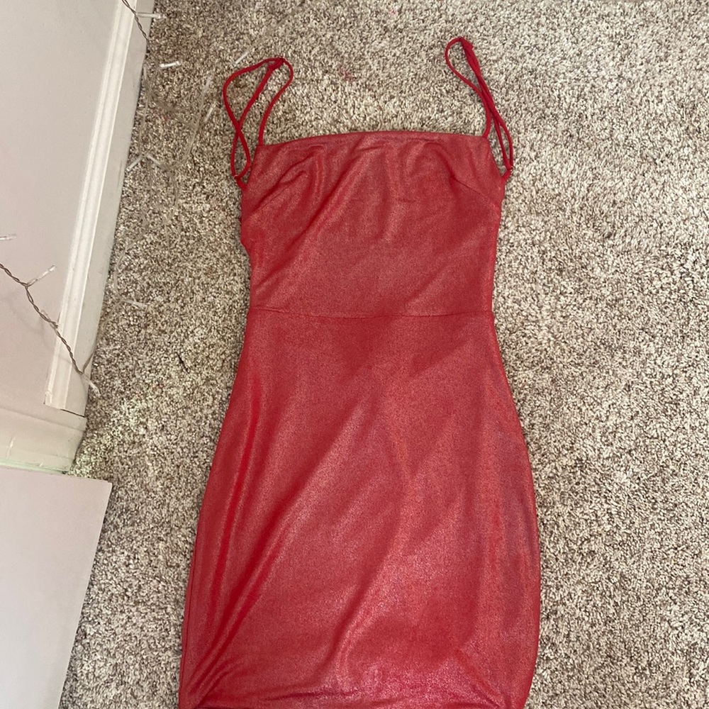 Lucy in the Sky Red Shimmer dress XS